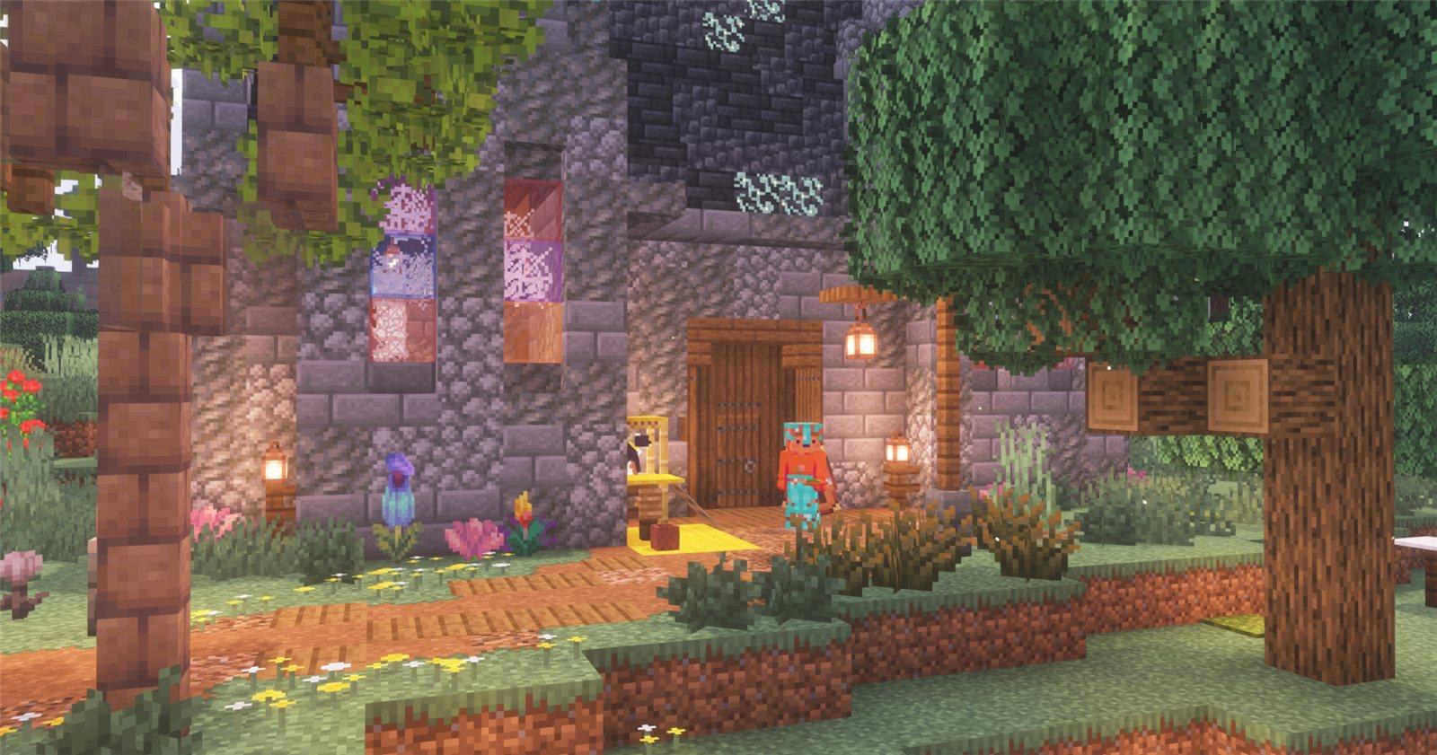 The gothic medieval shepherd's cottage in lilpeach's hardcore Minecraft world